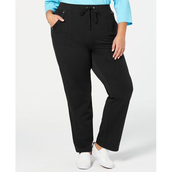 Plus Size Pull-On Pants Black Deep 3X - Picture 1 of 1